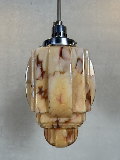 Art Deco Skyscraper - Marbled Opaline