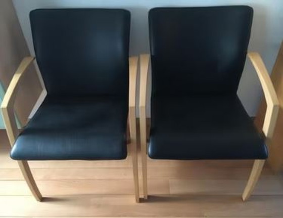 Image 1 of 2x Leolux Camarilla dining chairs.