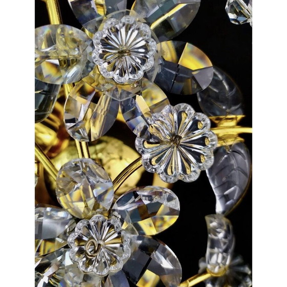 Image 1 of Flower Wall Lighting Cristal by Bakalowits, Austria 1980