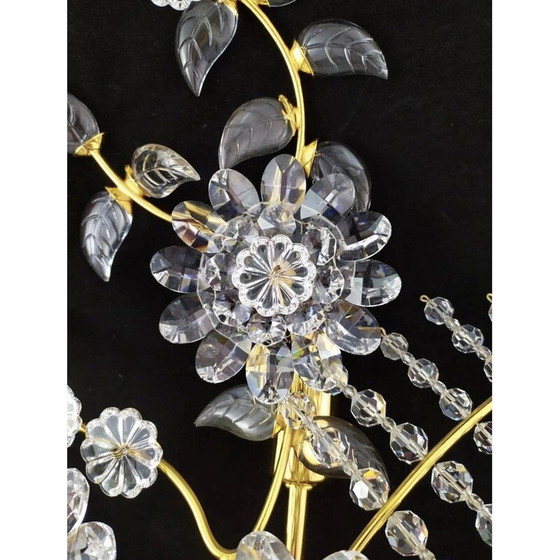 Image 1 of Flower Wall Lighting Cristal by Bakalowits, Austria 1980