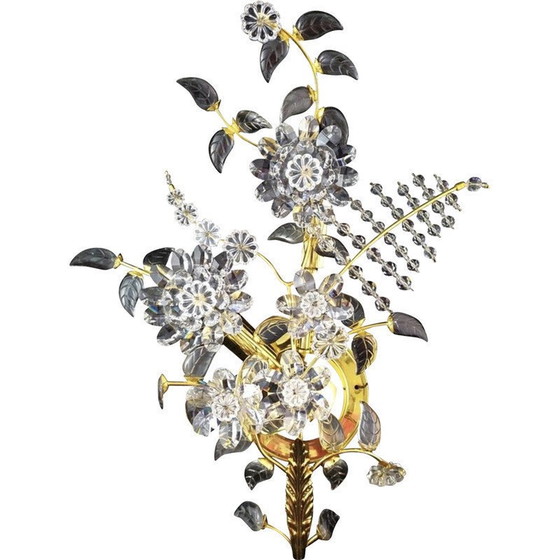 Image 1 of Flower Wall Lighting Cristal by Bakalowits, Austria 1980