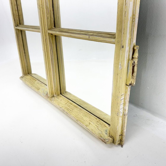 Image 1 of Vintage wooden window transformed into a mirror