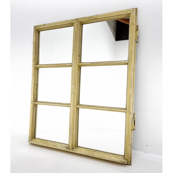 Image 1 of Vintage wooden window transformed into a mirror