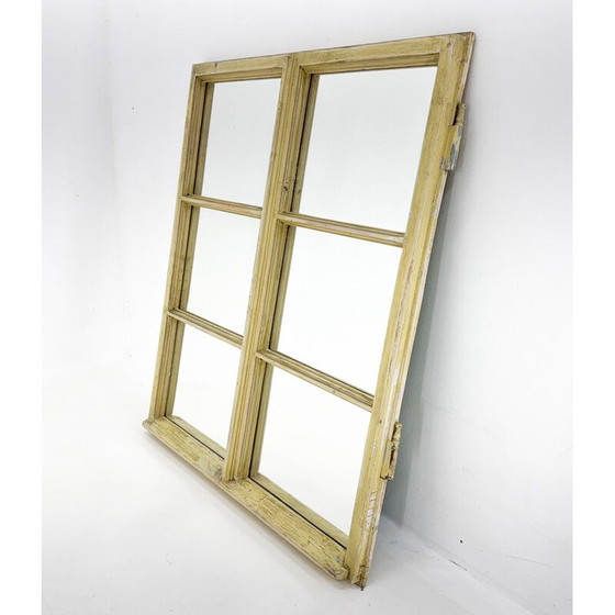 Image 1 of Vintage wooden window transformed into a mirror