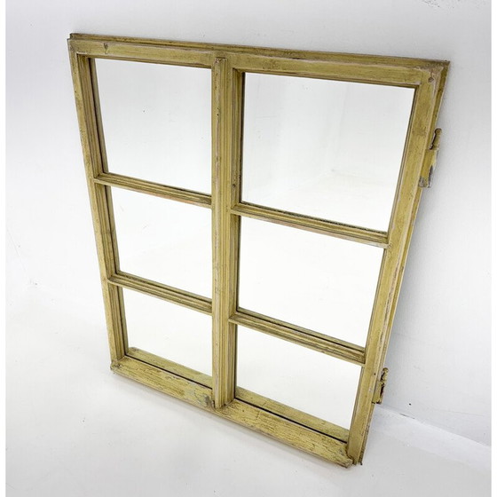 Image 1 of Vintage wooden window transformed into a mirror