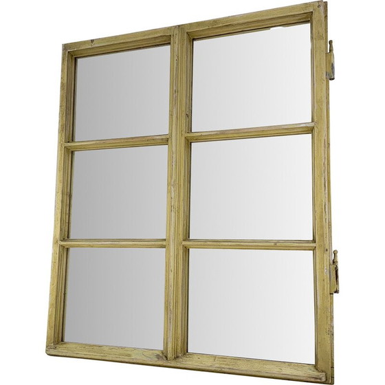 Image 1 of Vintage wooden window transformed into a mirror