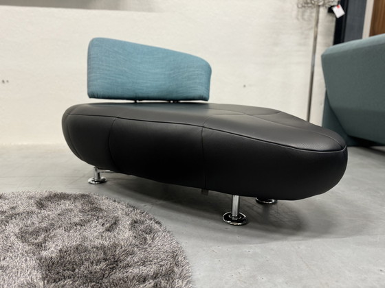 Image 1 of Leolux Kikko Chaise Longue Fauteuil Noir Bleu