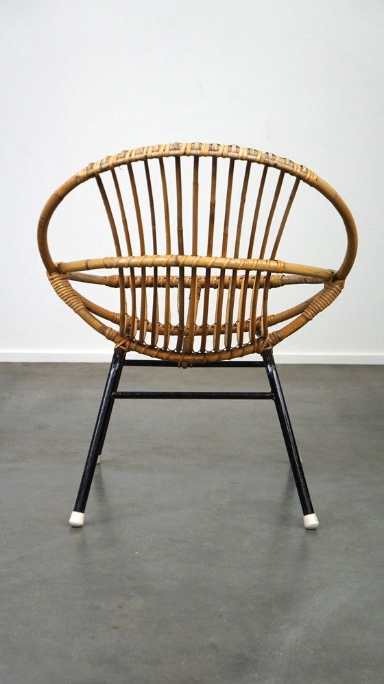 Image 1 of Vintage 1960s Rattan Dutch Design Chair