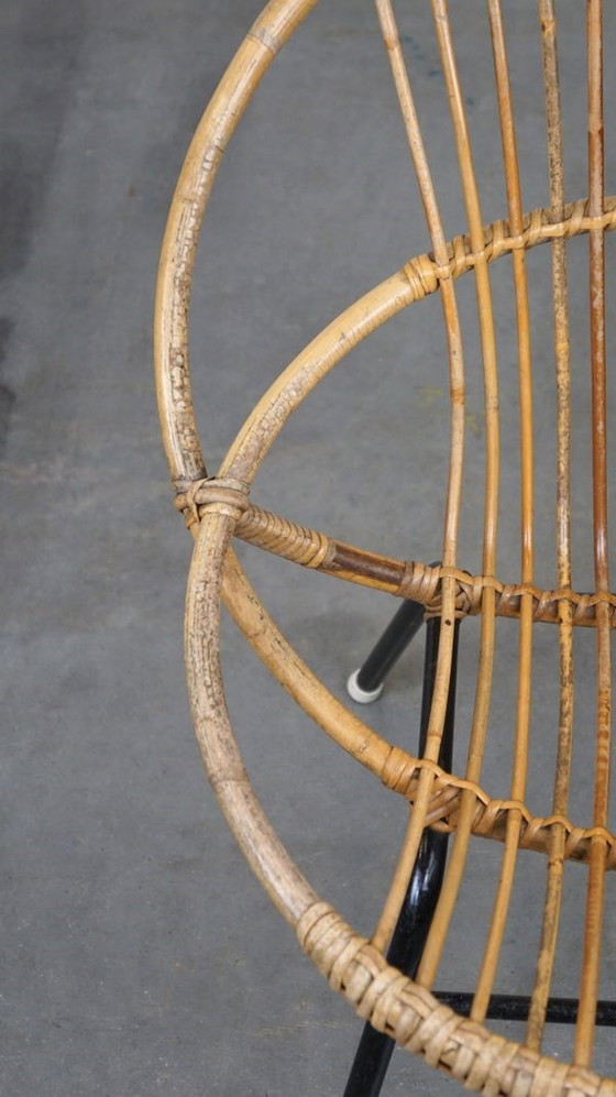 Image 1 of Chaise Vintage 60s Rattan Dutch Design