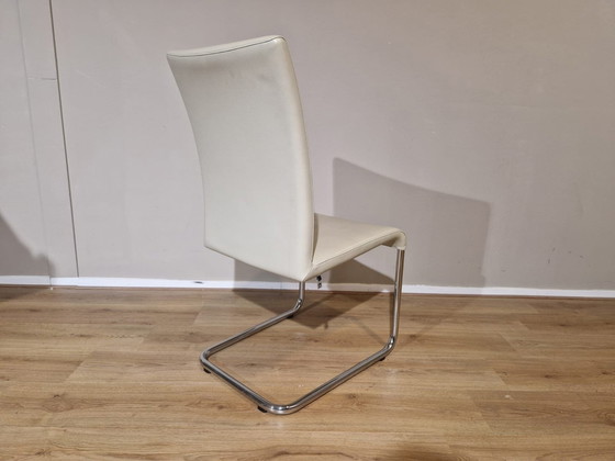 Image 1 of 6X Hulsta D7 Chairs - Dining Chairs - Cream Leather -Design