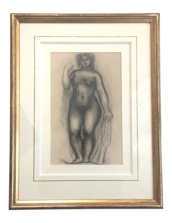 Image 1 of Frame Print Femme Nue À La Draperie D'Aristide Maillol