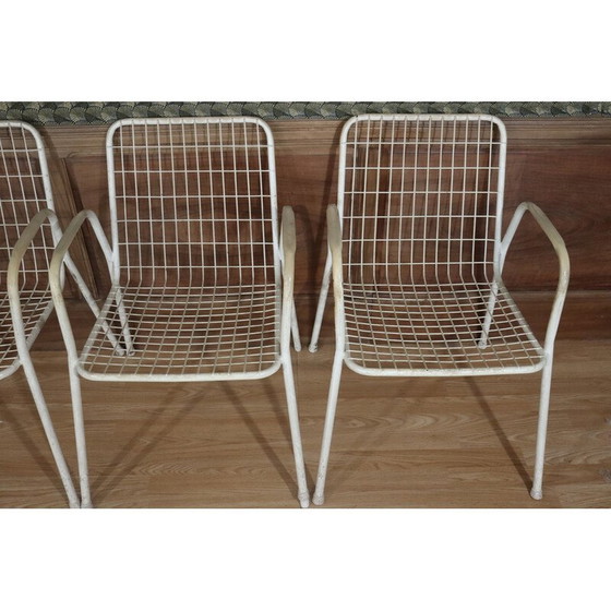 Image 1 of Set of 4 vintage Rio garden armchairs in iron and plastic for Emu
