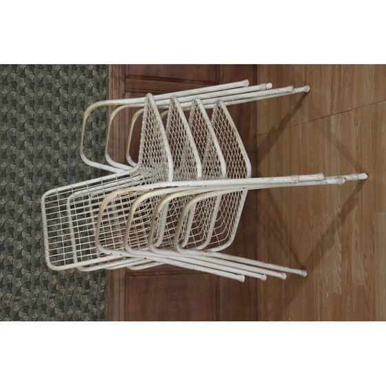 Image 1 of Set of 4 vintage Rio garden armchairs in iron and plastic for Emu