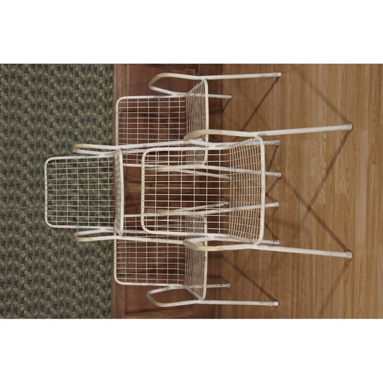 Image 1 of Set of 4 vintage Rio garden armchairs in iron and plastic for Emu