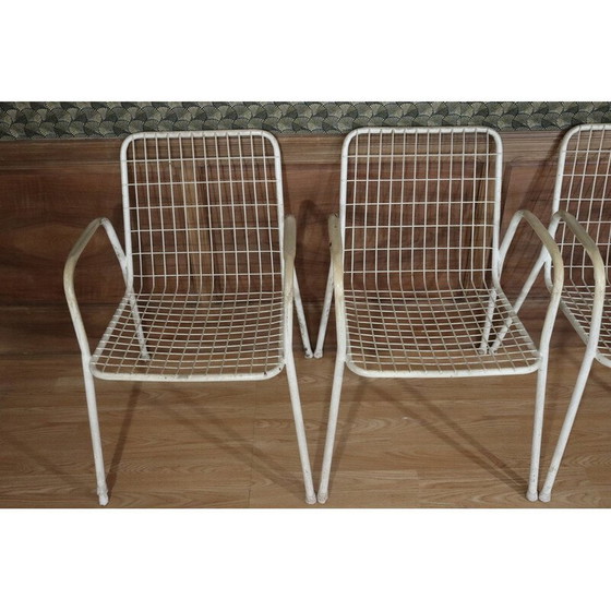 Image 1 of Set of 4 vintage Rio garden armchairs in iron and plastic for Emu