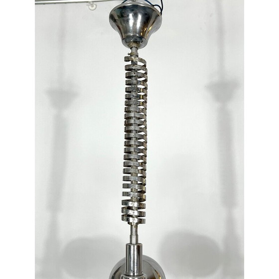 Image 1 of Vintage chrome chandelier by Goffredo Reggiani, 1950