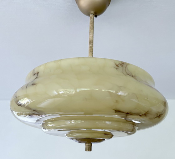 Image 1 of Art Deco Glass Pendant Lamp