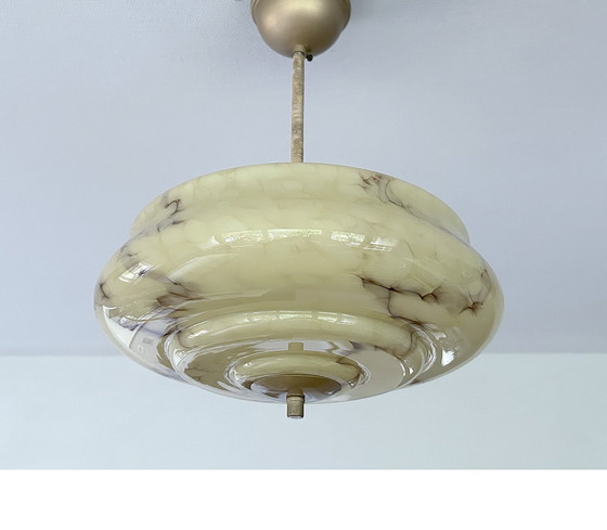 Image 1 of Art Deco Glass Pendant Lamp