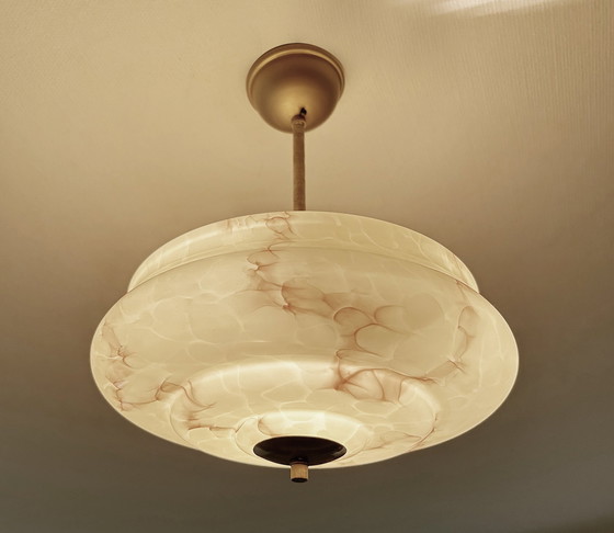 Image 1 of Art Deco Glass Pendant Lamp