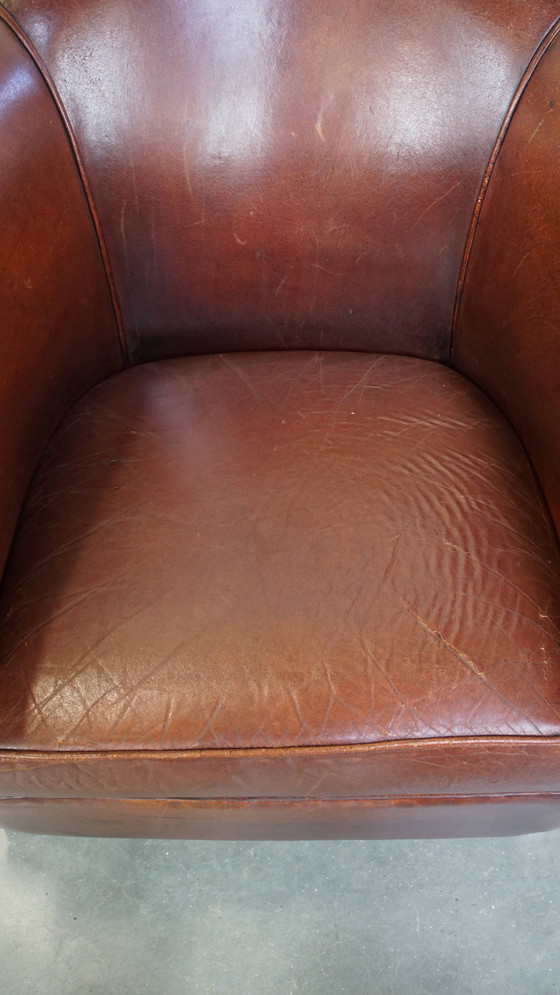 Image 1 of Poltrona club in pelle di pecora vintage