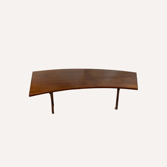 Image 1 of Teak Veneered Kidney Shaped Coffee Table