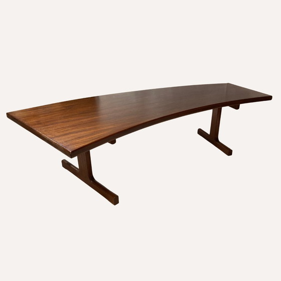 Image 1 of Teak Veneered Kidney Shaped Coffee Table