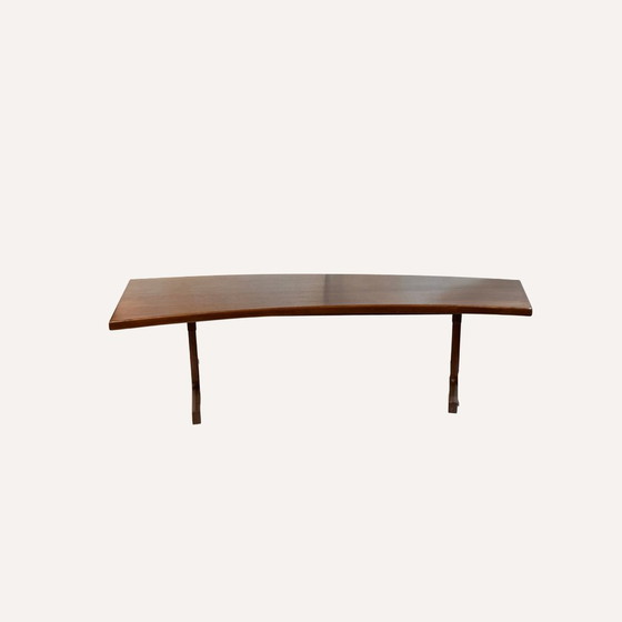 Image 1 of Teak Veneered Kidney Shaped Coffee Table