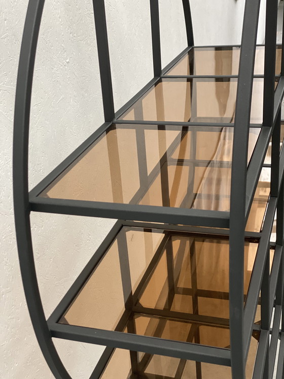 Image 1 of Pols Potten round cabinet with glass etagere