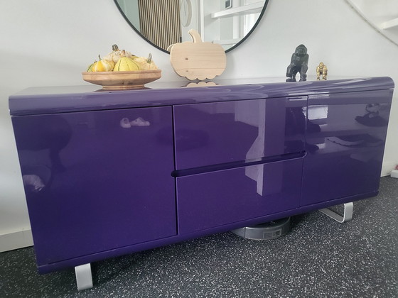 Image 1 of Sideboard High Gloss Purple