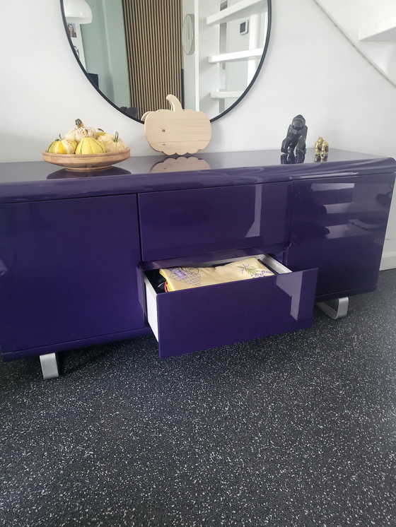 Image 1 of Sideboard High Gloss Purple