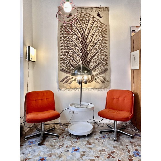 Image 1 of Vintage woven wool tapestries depicting the tree of life