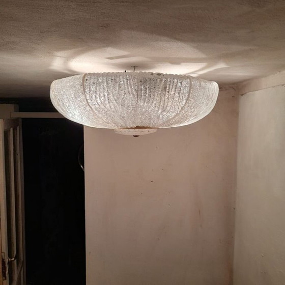 Image 1 of Lampada da soffitto, Mid-Century Modern, Art Déco, Vetro di Murano, Montaggio a filo, Barovier I Tosso, Reale, Illuminazione vin