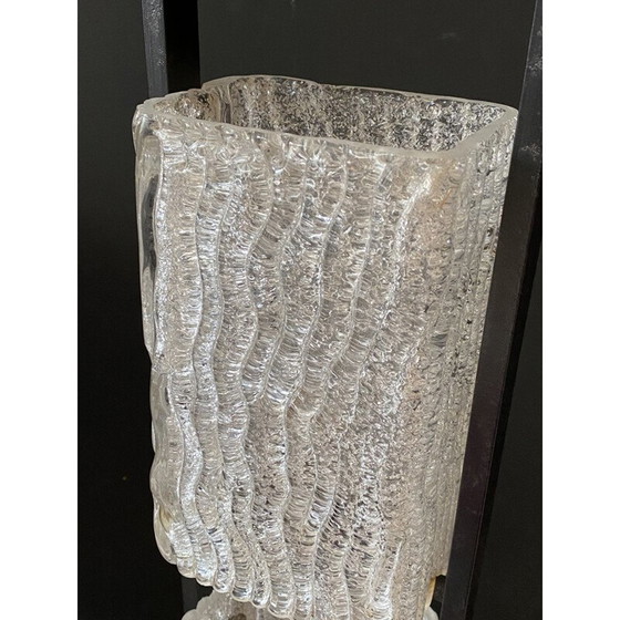 Image 1 of Vintage metal floor lamp with 4 glass shades by Maison Arlus, 1950