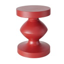 Tavolino laterale in metallo dal design moderno rosso