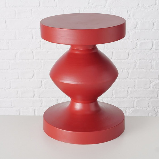 Image 1 of Modern Red Design Side Table Metal