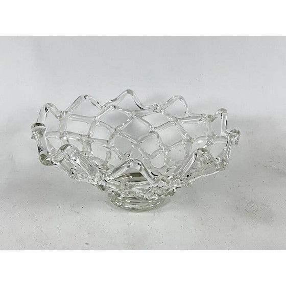 Image 1 of Vintage Art Deco Murano Intreccio glass centerpiece by Barovier e Toso, Italy 1940s