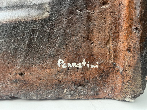 Pennatini Painting on Roof Tile