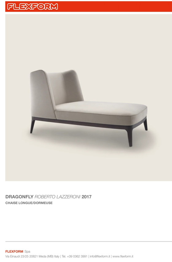 Image 1 of Flexform Dragonfly chaise longue