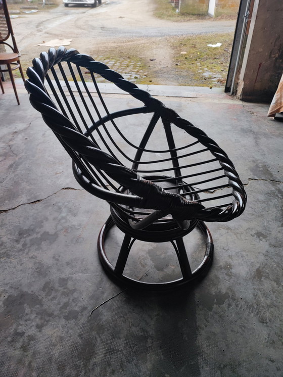 Image 1 of Loveuse Rattan Swivel Armchair