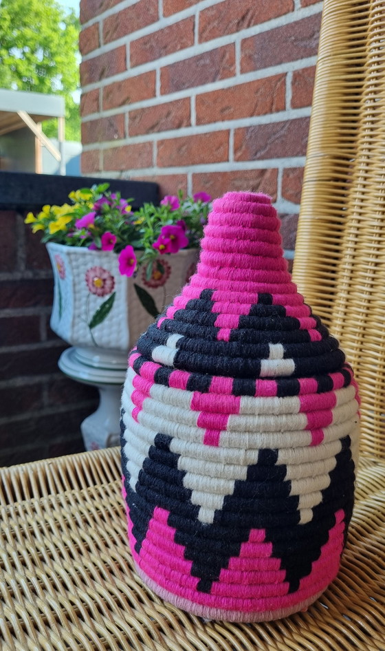 Image 1 of Storage Wool Basket Handmade In Morocco