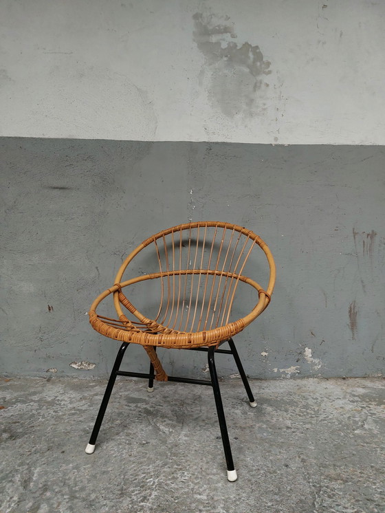 Image 1 of Mid-century Rohe Noordwolde bamboo lounge chair