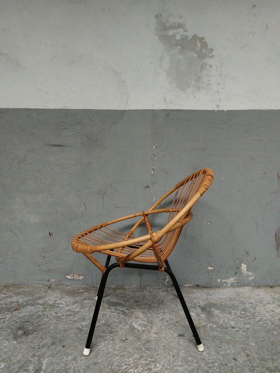 Image 1 of Mid-century Rohe Noordwolde bamboo lounge chair