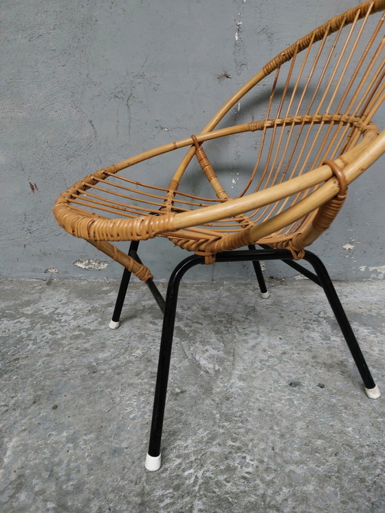 Image 1 of Mid-century Rohe Noordwolde bamboo lounge chair