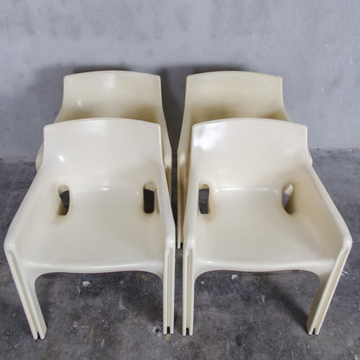 Set of 4 Dining Chairs "Gaudi Model" by Vico Magistretti for Artemide - 1970s