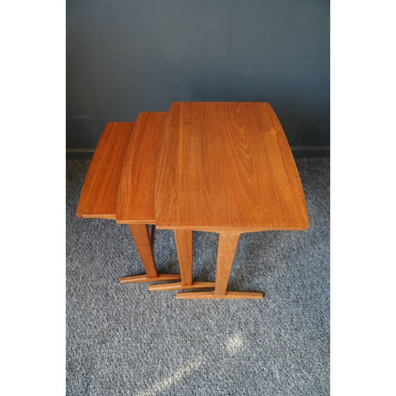 Image 1 of Trestle vintage nesting tables in teak, Denmark