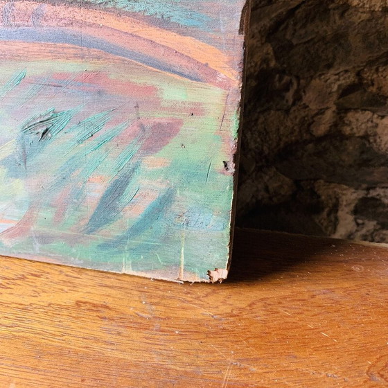 Image 1 of Vintage painting with 3 tigers