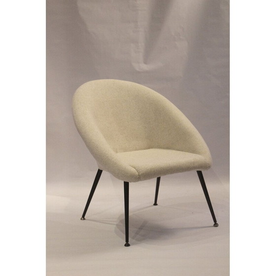 Image 1 of Coppia di poltrone vintage "Ewa" in tessuto bianco sporco, Polonia 1970