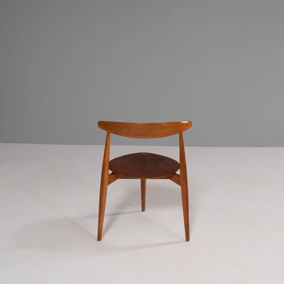 Image 1 of Vintage FH4103 beechwood & teak heart chair by Hans Wegner for Fritz Hansen, 1950s