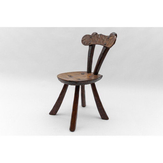 Image 1 of Vintage provincial carved chair, France 1960