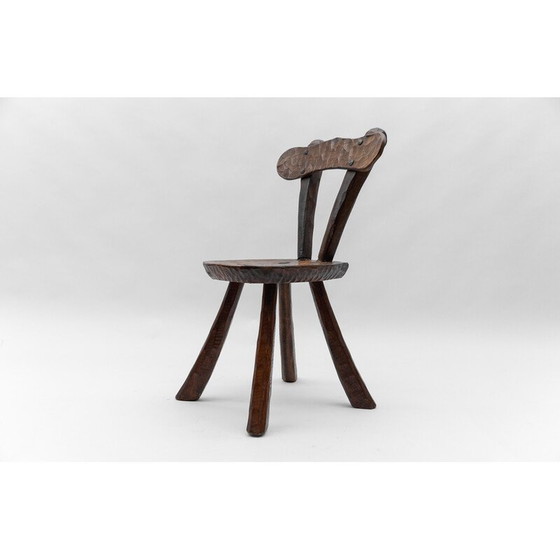 Image 1 of Vintage provincial carved chair, France 1960